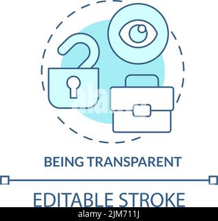 Being transparent turquoise concept icon Stock Vector