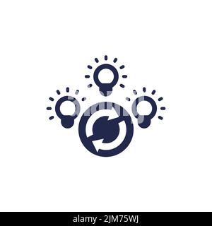 generation ideas icon on white Stock Vector