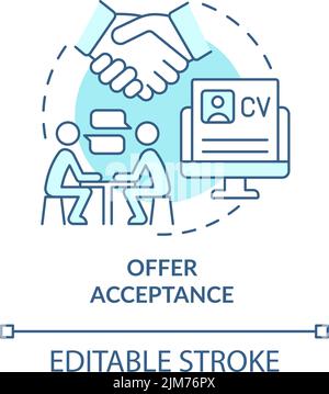 Offer acceptance concept icon Stock Vector Image & Art - Alamy