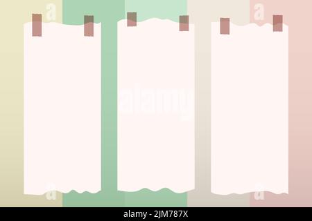 Three pastel colored paper for text Royalty Free Vector