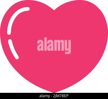 Pink Heart icon. Heart shape Isolated on white background Stock Vector ...