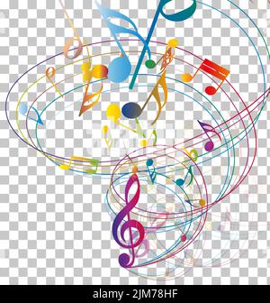 Musical design from musical notes elements. Shadow is transparent and can  applied on any color background not only white. Elegant creative design  isol Stock Vector Image & Art - Alamy