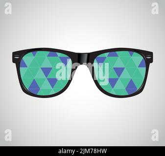 Sunglasses with Polygons Abstract Geometric Triangles Vector Illustration Stock Vector