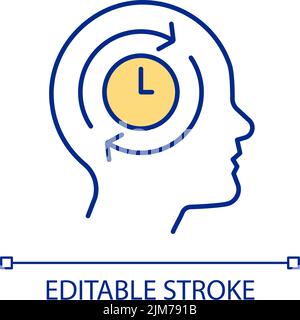 Time for knowledge adoption RGB color icon Stock Vector