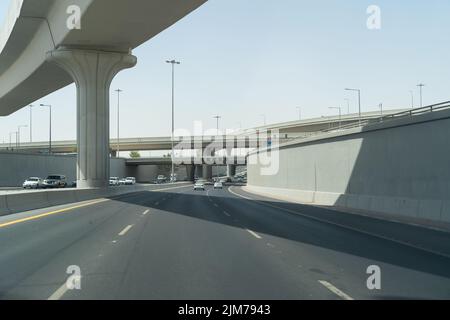 Doha road and express way, Qatar. Stock Photo