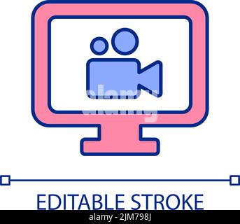 Video editing software RGB color icon Stock Vector