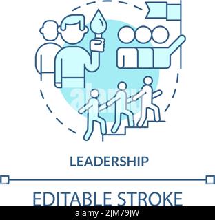Leadership turquoise concept icon Stock Vector