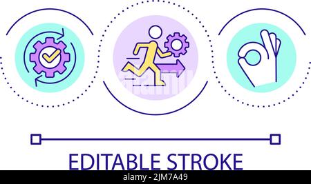 Keep pace with innovations loop concept icon Stock Vector