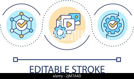 Right content making loop concept icon Stock Vector
