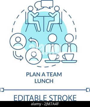 Plan team lunch turquoise concept icon Stock Vector
