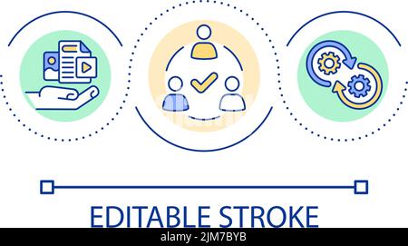 Community building loop concept icon Stock Vector
