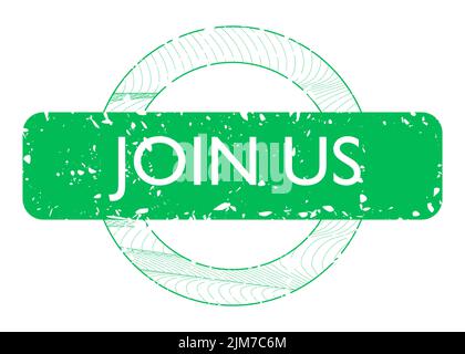 Simple vintage rubber stamp with Join Us text. Stock Vector