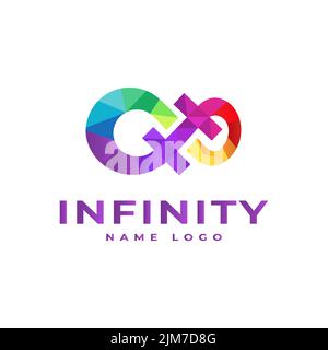 Infinity letter H technology design logo, template, symbol, vector icon Stock Vector