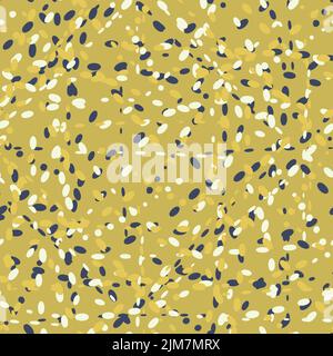 Abstract vector background with glitch grid distortion. Seamless noise texture gold blue white backdrop. Brushstroke stitch weave curved broken lines Stock Vector