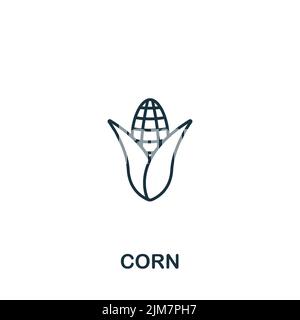 Corn icon. Monochrome simple Corn icon for templates, web design and ...