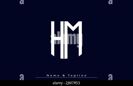 Alphabet letters Initials Monogram logo HM , MH Stock Vector