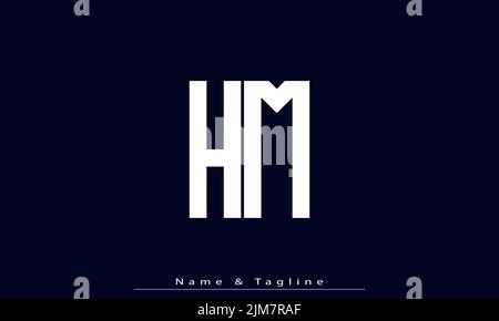 Alphabet letters Initials Monogram logo HM , MH Stock Vector