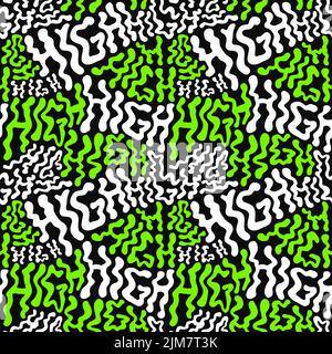 Premium Vector  Deformed wavy 420 number seamless pattern