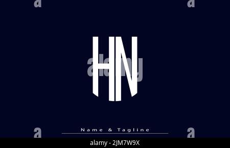 Alphabet letters Initials Monogram logo HN , NH Stock Vector