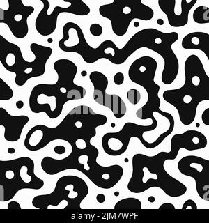 Abstract fluid seamless pattern wallpaper.Vector graphic illustration.Abstract,lava lamp seamless pattern wallpaper print concept Stock Vector