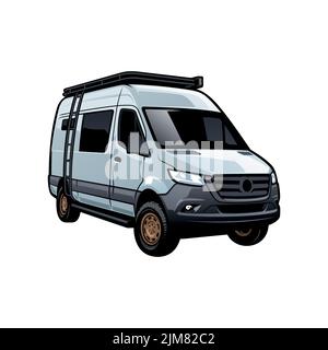RV motorhome vector, best for logo and illustrations Stock Vector