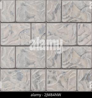 Gray spotted stone for pavement or house cladding, interior. Marble, granite wall. Seamless pattern. Copy space Stock Photo