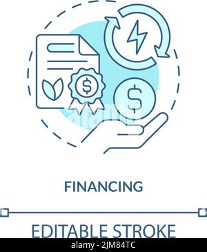 Financing turquoise concept icon Stock Vector