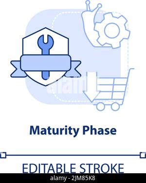 Maturity phase light blue concept icon Stock Vector