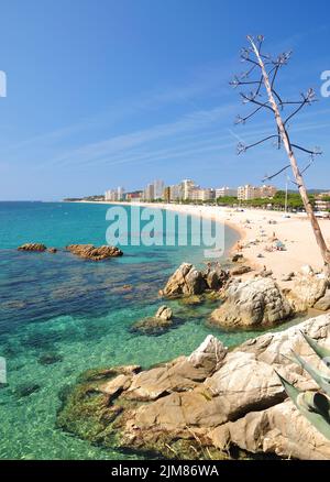 the Beach of Platja d Aro,Costa Brava,Spain Stock Photo - Alamy