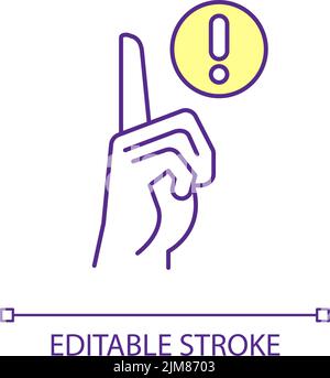 Attention RGB color icon Stock Vector