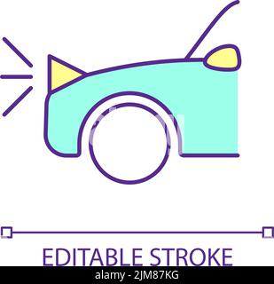 Vehicle headlights RGB color icon Stock Vector