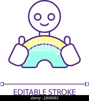 Driver RGB color icon Stock Vector