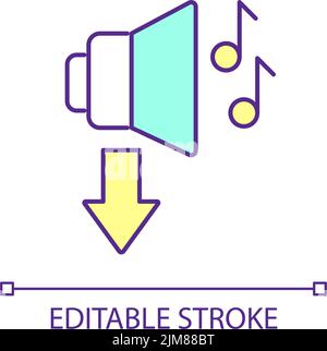 Volume off RGB color icon Stock Vector