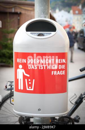 Dustbin in the City Stock Photo