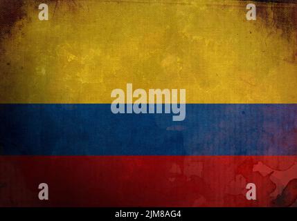 Colombia Grunge Flag Stock Photo