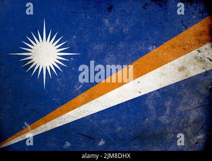 Grunge Flag the Marshall Islands Stock Photo