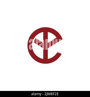 letter e abstract tree wood simple geometric logo vector Stock Vector