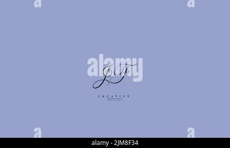 Alphabet letters Initials Monogram logo JF FJ J F Stock Vector
