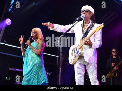 Nile Rodgers and Chic at Bristol Sounds, Lloyds Amphitheatre, Bristol, UK. July 13 2022. Stock Photo