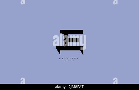 Alphabet letters Initials Monogram logo JE EJ J E Stock Vector