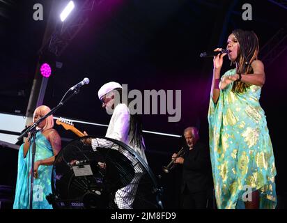 Nile Rodgers and Chic at Bristol Sounds, Lloyds Amphitheatre, Bristol, UK. July 13 2022. Stock Photo