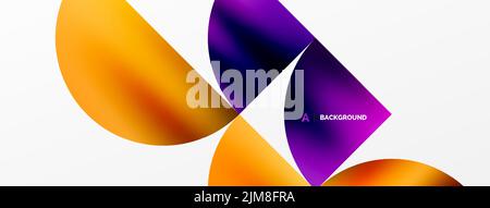 Circle geometric background. Metallic color shiny circles and round shapes. Vector Illustration For Wallpaper, Banner, Background, Card, Book Illustra Stock Vector