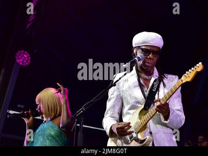 Nile Rodgers and Chic at Bristol Sounds, Lloyds Amphitheatre, Bristol, UK. July 13 2022. Stock Photo