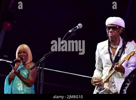 Nile Rodgers and Chic at Bristol Sounds, Lloyds Amphitheatre, Bristol, UK. July 13 2022. Stock Photo