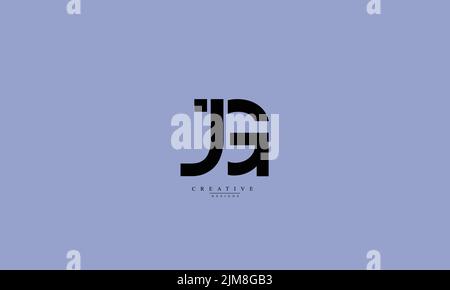 Alphabet letters Initials Monogram logo JG GJ J G Stock Vector