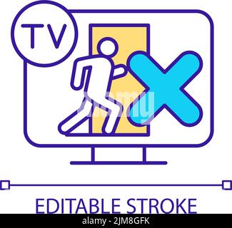 Dont play hero during disaster evacuation RGB color icon Stock Vector