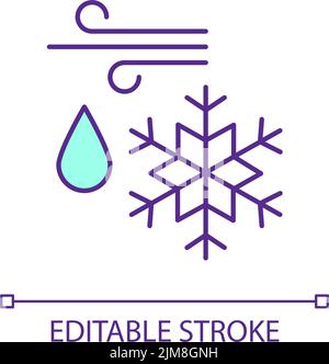 Severe weather RGB color icon Stock Vector