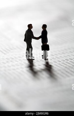 Sealing a deal with a handshake Stock Photo