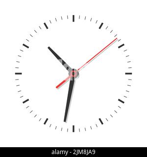 Clock icon illustration in flat style. Watch face vector illustration ...
