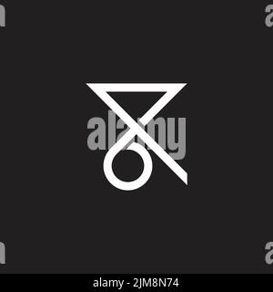 number 76 triangle abstract geometric logo vector Stock Vector